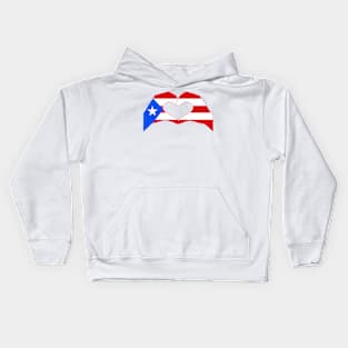 We Heart Puerto Rico Patriot Flag Series Kids Hoodie